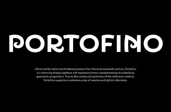 Пример шрифта Portofino